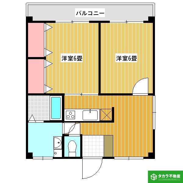 エポックウエストBAY(1LDK/3階)の間取り写真