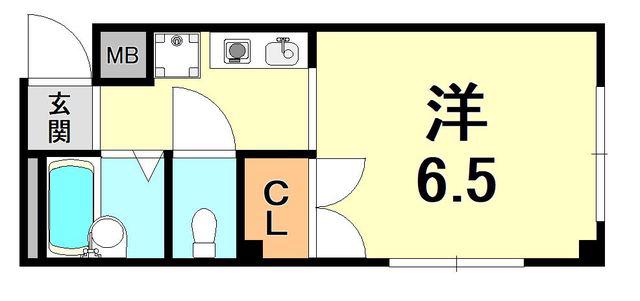 山下マンション(ワンルーム/3階)の間取り写真