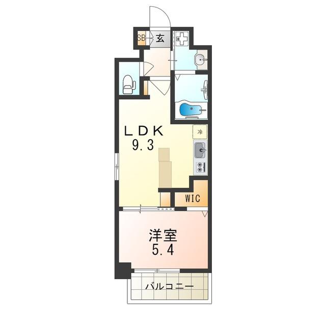 SGSA STAGE(1LDK/6階)の間取り写真