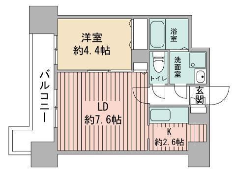 レジディア札幌駅前(1LDK/7階)の間取り写真