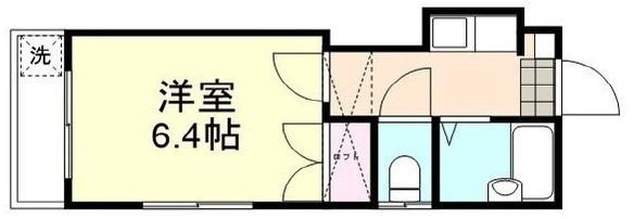 北畝第2(1K/2階)の間取り写真