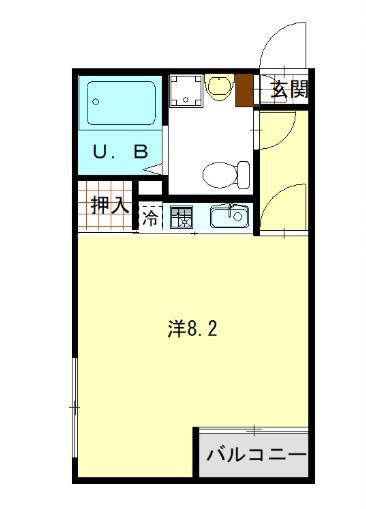 TASYARDIV(ワンルーム/4階)の間取り写真