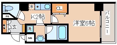 KAISEI神戸海岸通(1K/4階)の間取り写真