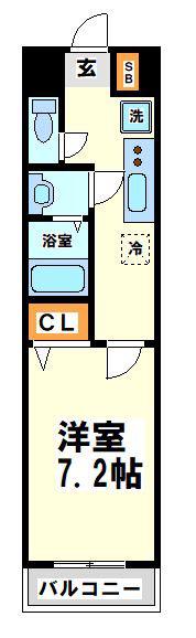 グレイスワン(1K/3階)の間取り写真