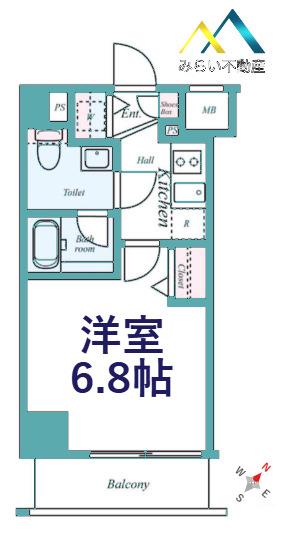 SYNEX横濱阪東橋(1K/5階)の間取り写真