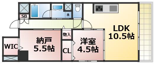 レユシール(1SLDK/8階)の間取り写真