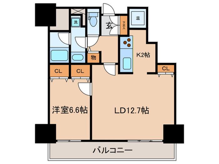トレステージ目黒(1LDK/8階)の間取り写真