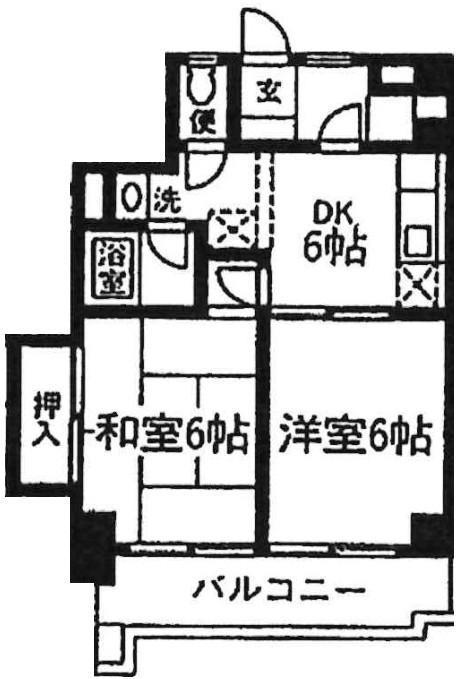 ストークハイツ(2DK/2階)の間取り写真