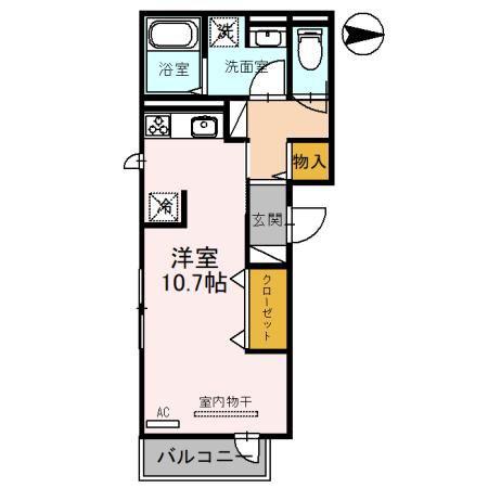 レスタンツェ堺東(ワンルーム/1階)の間取り写真