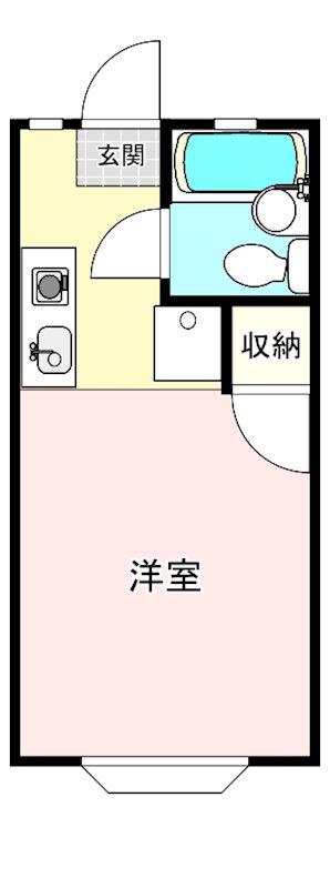 シャトル前田I(ワンルーム/1階)の間取り写真