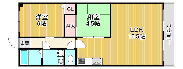 新森サニーガーデン(3LDK/3階)の間取り写真