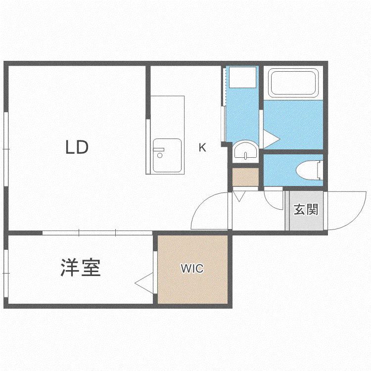 VIVACE413(1LDK/5階)の間取り写真