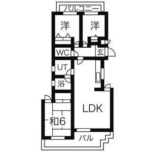グレイスコート原(3LDK/3階)の間取り写真