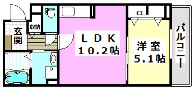 NEO‐I(1LDK/2階)の間取り写真