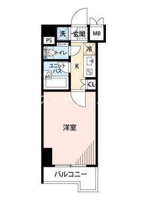 マイナビSTAYミライエ飯田橋ノース(1K/5階)の間取り写真