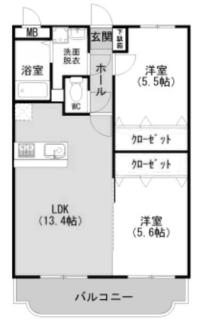 ユーミーシャルマン(2LDK/3階)の間取り写真