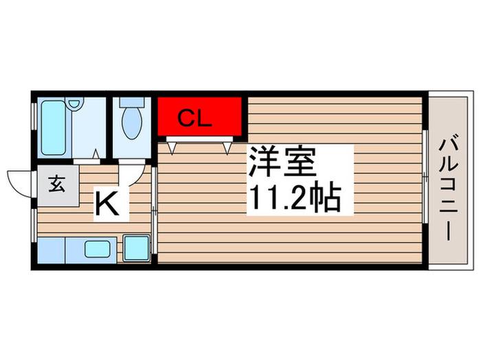 矢切ビル(1K/3階)の間取り写真