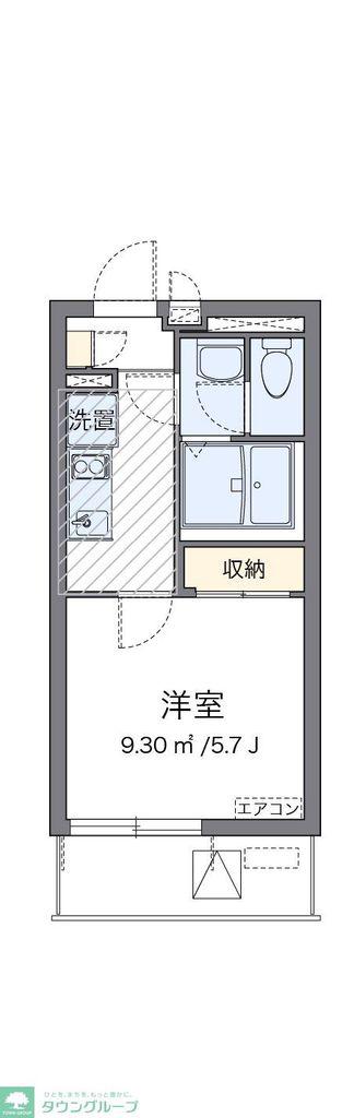 クレイノヴィクトワール(1K/3階)の間取り写真