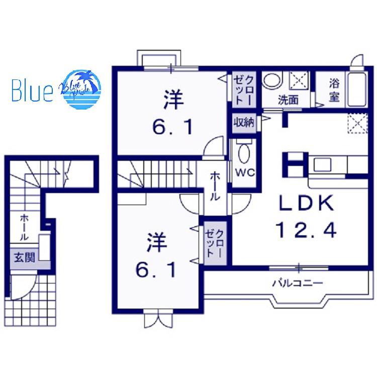 サンリット イーストI番館(2LDK/2階)の間取り写真