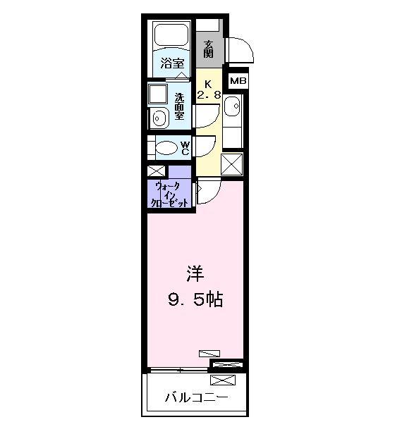 サーフェリッツ(1K/3階)の間取り写真