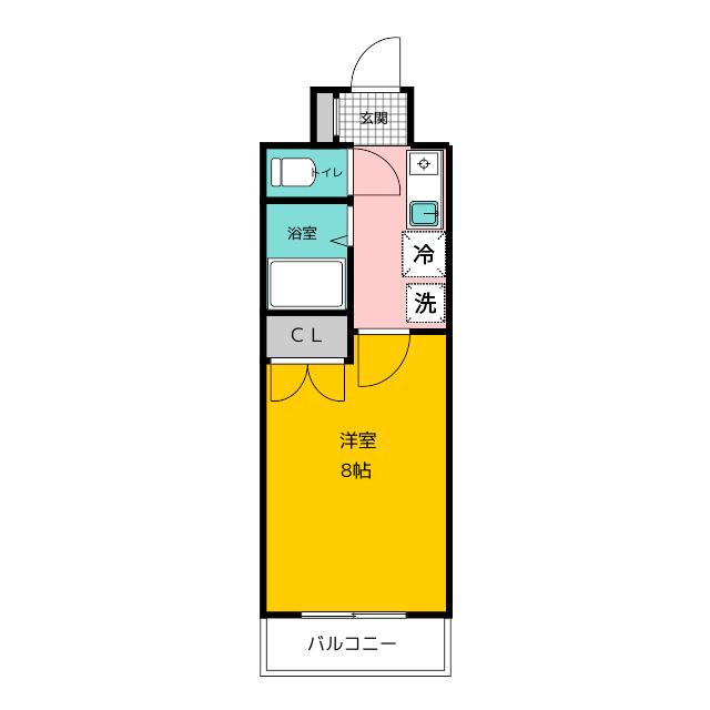 リファレンス駅南(1K/2階)の間取り写真
