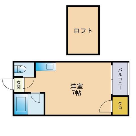 セイントヴィラドーム前(ワンルーム/1階)の間取り写真