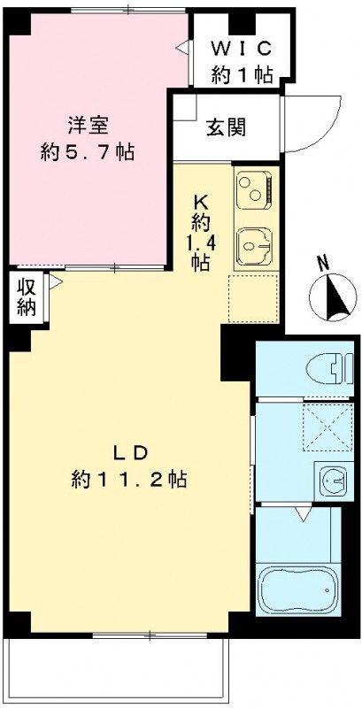 ラルゴ アミーチェ(1LDK/2階)の間取り写真