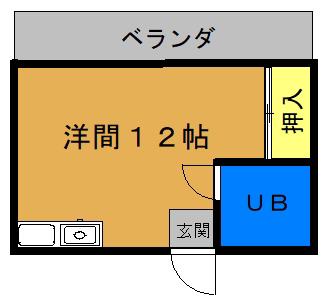 エトワール崎原(ワンルーム/3階)の間取り写真