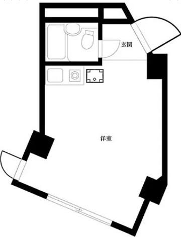 芝ビルディング(ワンルーム/9階)の間取り写真