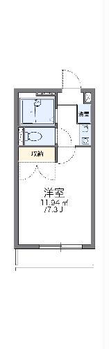 レオパレスASAGAI(1K/3階)の間取り写真