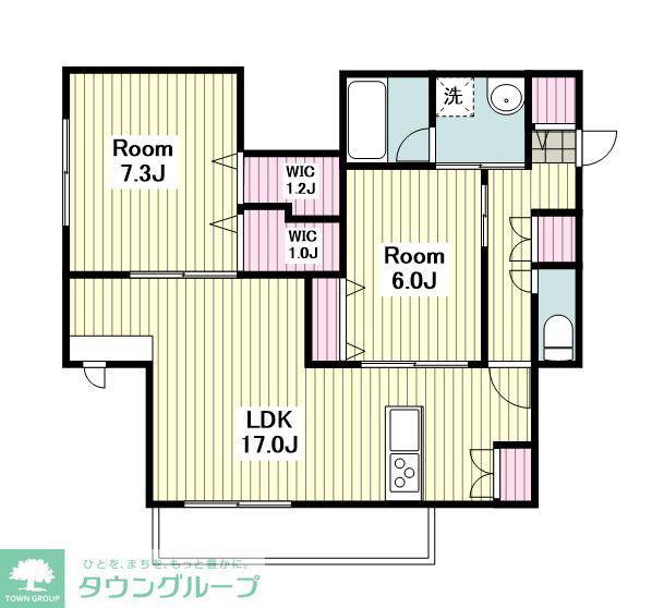 MILLE MERCIS(2LDK/3階)の間取り写真