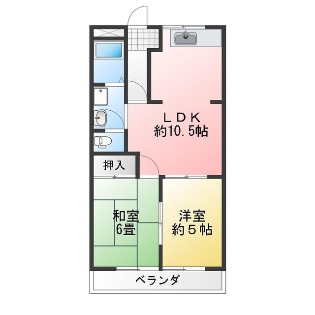 ぺんぎんホームズ(2LDK/1階)の間取り写真