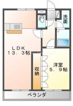 グランシェル(1LDK/2階)の間取り写真