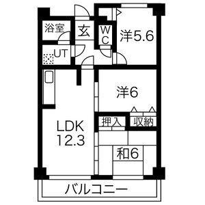 ハイツ桃山II(3LDK/2階)の間取り写真
