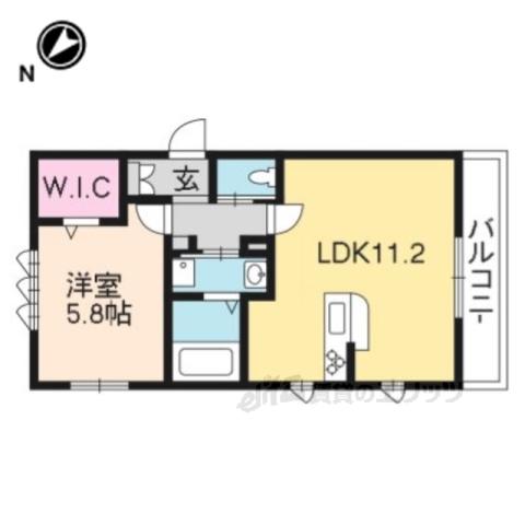 ヘーベルメゾン ボア(1LDK/2階)の間取り写真