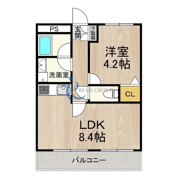 フェニックスロベニュー新館(1LDK/1階)の間取り写真