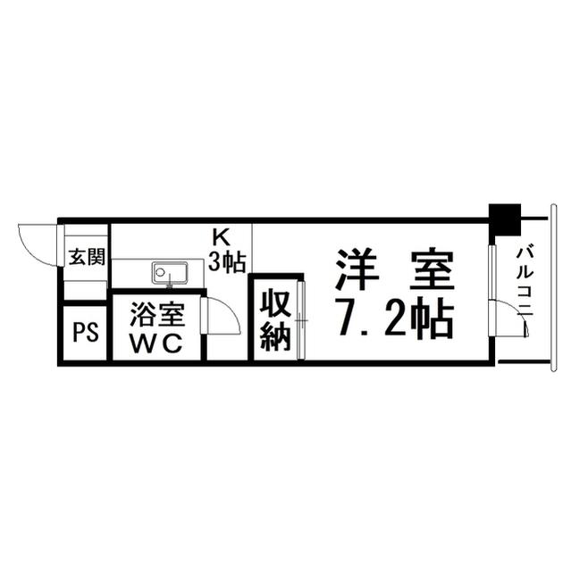 クレインマンション(1K/4階)の間取り写真