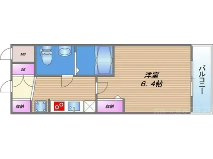 アドバンス大阪イースト(1K/4階)の間取り写真