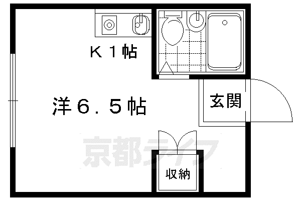 フローラル上花山(1K/2階)の間取り写真