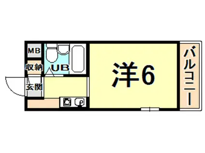 NEOダイキョー北昭和Ⅱ(ワンルーム/4階)の間取り写真