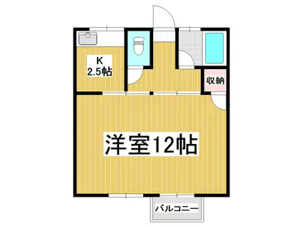 ブリランテ(1K/3階)の間取り写真