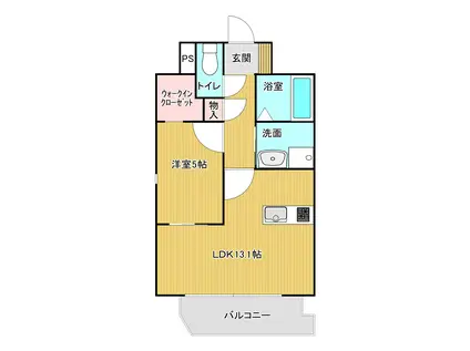 LOU PREMIE(1LDK/9階)の間取り写真