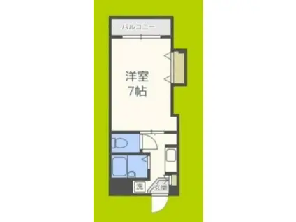 アーバンコートアベノII(1K/4階)の間取り写真