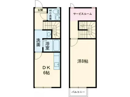 エバーリッチ(1SDK/1階)の間取り写真