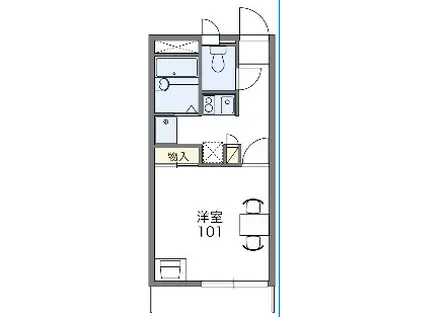 レオパレスグレイス豊栄(1K/2階)の間取り写真
