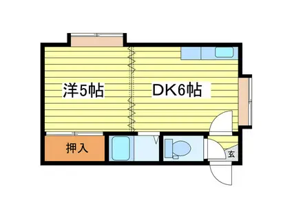 メゾンジカータ(1DK/3階)の間取り写真