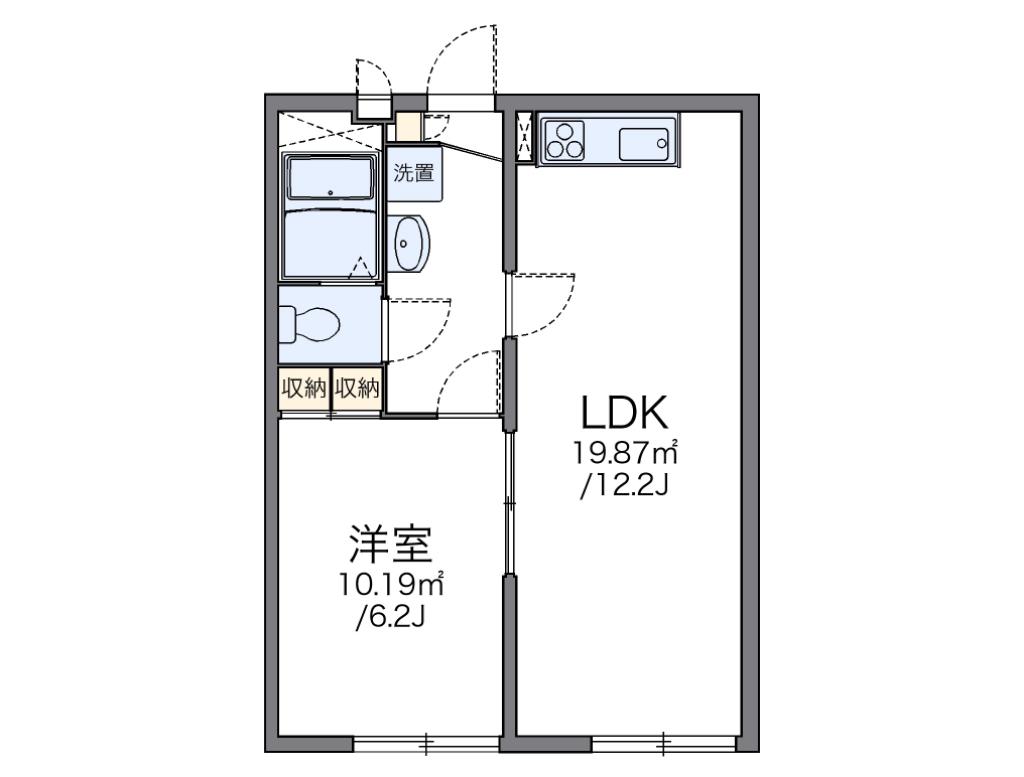 レオパレスプレジデンス 2(1LDK/2階)の間取り写真