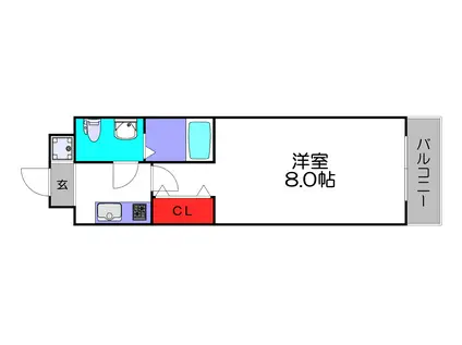 CO.LABO天王寺(1K/4階)の間取り写真