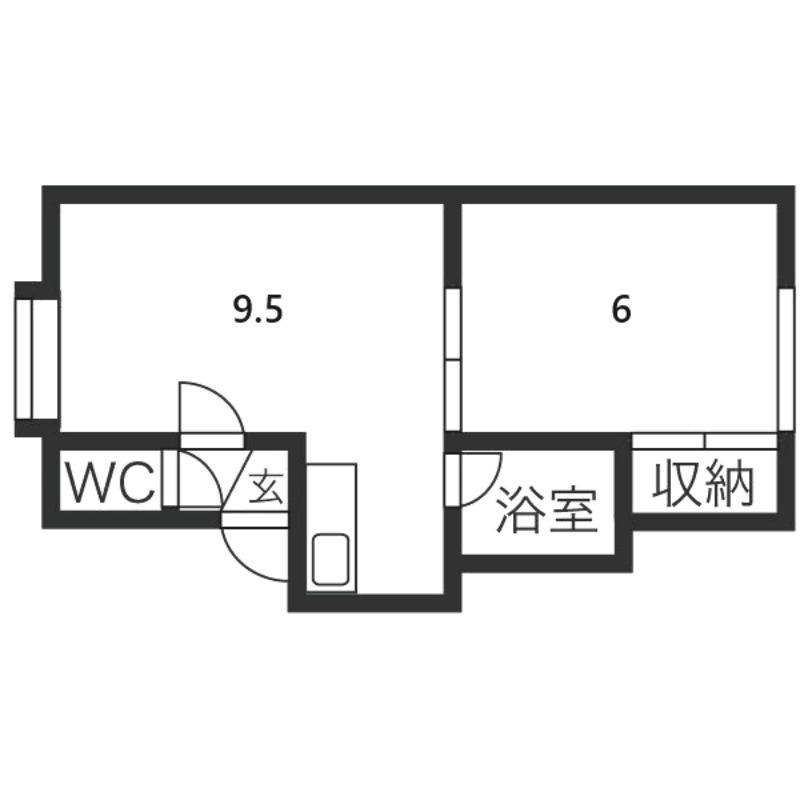 コーポ伊藤II(1LDK/3階)の間取り写真
