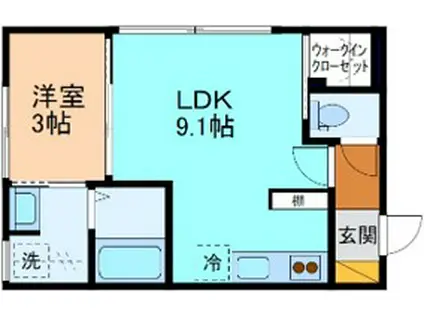 サン・ステージ今泉A棟(1LDK/1階)の間取り写真